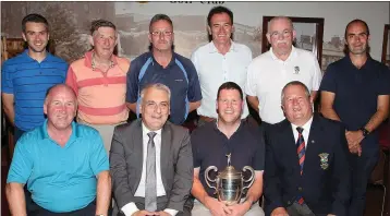  ??  ?? Bloomfield Cup winners sponsored by Counter Ireland at Enniscorth­y on Sunday. Back (from left): Anthony Byrne, Patrick Mulvey (Vice-President), Frank Foley, Ger Flood, Jim Mackey, Cormac Martin. Front (from left): Richard O’Connor, John O’Dwyer...