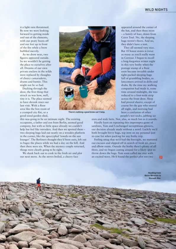  ?? JULY 2018 ?? Heading from Beinn Bhrotain to Monadh Mor.