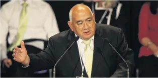  ?? PHOTO: NEW ZEALAND HERALD ?? Sir Ngatata Love addresses the Job Summit in Manukau, South Auckland, in February 2009.