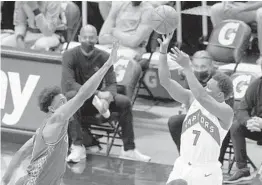  ?? NAM Y. HUH/AP ?? In a typical season, guard Kyle Lowry, right, might be on the trading block. But with changes forced by the pandemic, the Raptors remain in the postseason hunt.