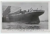  ?? RR AUCTION VIA AP ?? Jack Phillips, the Titanic’s senior wireless operator, sent this postcard to his sister in March 1912, a month before the ship sailed. The card shows the Titanic’s 1911 launch.