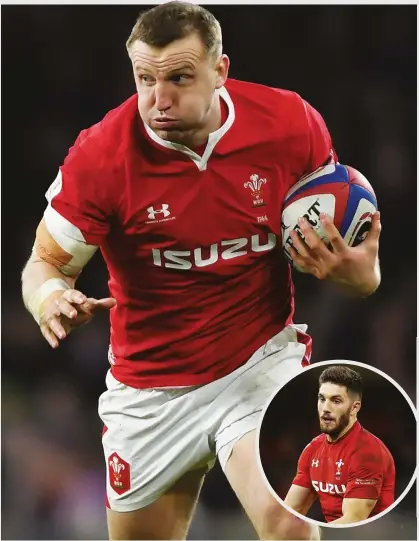  ?? PICTURES : Getty Images ?? Big money moves: Wales centres Hadleigh Parkes and Owen Williams,