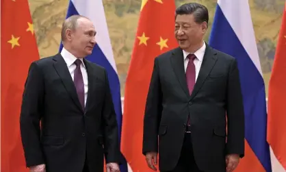  ?? Russian president Vladimir Putin with Chinese president Xi Jinping in Beijing, China, 4 February 2022. Photograph: Alexei Druzhinin/AP ??