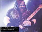  ??  ?? Scott Middleton unleashes his inner Zakk Wylde