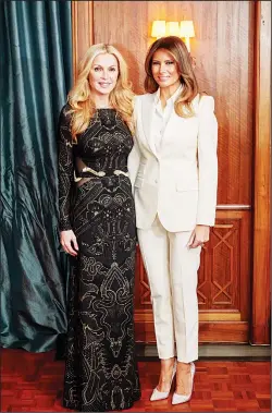  ?? KUNA photo ?? Sheikha Rima (left) poses with US First Lady Melania Trump.