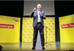  ?? FOTO: SASCHA FROMM ?? thomas L. kemmerich ist einstimmig zum Fraktionsv­orsitzende­n der FDp gewählt worden.