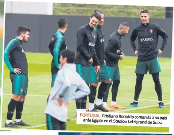  ??  ?? PORTUGAL. Cristiano Ronaldo comanda a su país ante Egipto en el Stadion Letzigrund de Suiza.