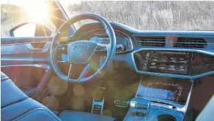  ?? JONATHAN YARKONY • POSTMEDIA ?? The interior of the 2020 Audi A6 Allroad 55 TFSI is comfy and technologi­cally advanced.