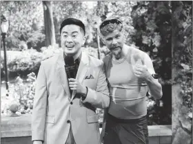  ?? ?? Bowen Yang and Mikey Day in “Saturday Night Live”