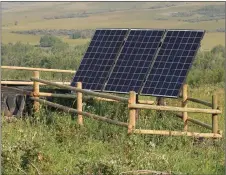  ??  ?? Upland watering site pushed by solar power.