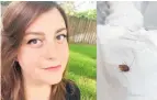  ?? Photo / Katie Holley ?? Katie Holley, 29, of Florida, with the dead bug.