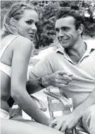  ??  ?? Actress Ursula Andress and castmate in Dr No Sean Connery