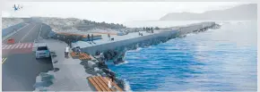  ?? Images: WELLINGTON INTERNATIO­NAL AIRPORT LTD ?? The extension of the runway will also include redevelopm­ent of Moa Point Rd. The design is still to be finalised but a drawing of the proposal shows a new 3m-wide walking and cycling path with seating and multiple viewing platforms and water access. A...