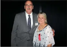  ?? NWA Democrat-Gazette/CARIN SCHOPPMEYE­R ?? Brent and Diane McCready, benefit. Spark of Hope honorees, stand for a photo at the June 22