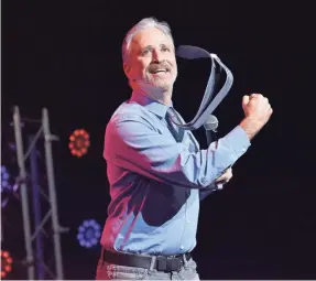  ??  ?? Jon Stewart performs at the Stand Up for Heroes benefit Tuesday in New York. PHOTOS BY BRYAN BEDDER/GETTY IMAGES FOR BOB WOODRUFF FOUNDATION