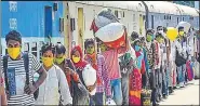  ?? PTI ?? As of now, over 5.5 lakh migrant workers have arrived in Jharkhand from different states.