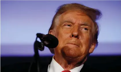  ?? Photograph: Chip Somodevill­a/Getty Images ?? Donald Trump campaigns in Portsmouth, New Hampshire.