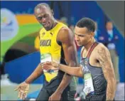  ?? GETTY ?? Bolt and Andre De Grasse (left) shared the podium in Rio.