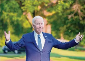  ?? Alex Brandon/Associated Press ?? President Joe Biden will speak Friday evening from the Oval Office as he addresses the nation on the budget deal that lifts the federal debt limit.