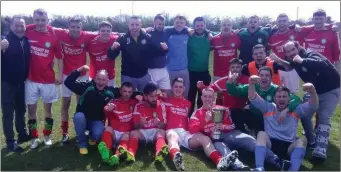  ??  ?? Rathmullen Celtic celebratio­n their Division 3 title win.