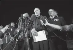  ?? Austin American-Statesman via AP ?? ■ Austin Police Chief Brian Manley briefs the media Wednesday in Round Rock, Texas.