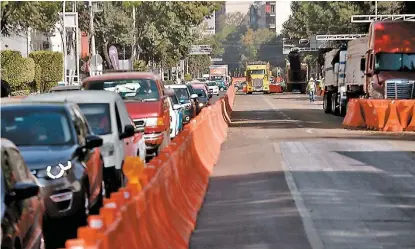  ?? ARIANA PÉREZ ?? Las obras ya comenzaron en la avenida Cuauhtémoc.