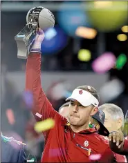  ?? AP/TONY GUTIERREZ ?? Oklahoma Coach Lincoln Riley is in favor of a NCAA rule that allows players to play in four games before coaches can decide whether to redshirt the player.