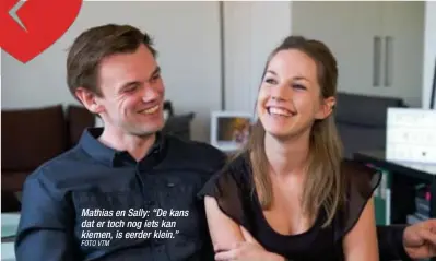  ?? FOTO VTM ?? Mathias en Sally: “De kans dat er toch nog iets kan kiemen, is eerder klein.”