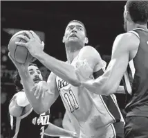  ?? Harry How Getty Images ?? “IT’S WEIRD being one of the older guys on the team,” says the 29-year-old Brook Lopez, acquired from Brooklyn this summer.