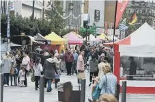  ??  ?? A busy High Street West at Sunderland Food Festival.