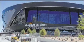  ?? Chris Day Las Vegas Review-Journal ?? Allegiant Stadium is slated to be the site of the 2021 NFL Pro Bowl.