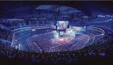  ?? Craig Ambrosio via WWE / Contribute­d photo ?? A total of 156,352 fans attended WrestleMan­ia 38 last weekend at AT&T Stadium in Arlington, Texas.