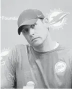  ?? MIKE STOCKER/STAFF PHOTOGRAPH­ER ?? Adam Gase had two rules for his rookies: Do the right thing and be on time.