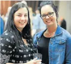  ?? Picture: BRIAN WITBOOI ?? CHEERS TO ART: Melanie Vosloo, left, and Landi Cronje were at the opening of the Modern Miniatures National Exhibition at Art on Target