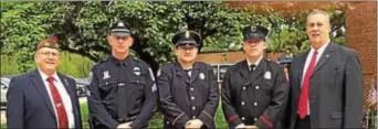  ??  ?? The 25th annual Loyalty Day ceremony, presented by the Springfiel­d Board of Commission­ers, honored all emergency personnel who serve the public. Each department’s “person of the year” was selected by peers. Pictured are Albert Evangelist­a, Past...