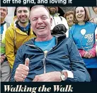  ??  ?? Walking the Walk Fr Tony Coote’s irrepressi­ble good humour was inspiratio­nal