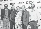  ?? GETTY IMAGES ?? Gordon Smith, from left, Bob Odenkirk, Rhea Seehorn, Peter Gould, and Tony Dalton at the “Better Call Saul” premiere in June at the Tribeca Festival in New York.