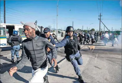  ?? Photo: David Harrison ?? Power: Protests are largely driven by poor service delivery and unemployme­nt. Citizens must move away from sentimenta­l attachment­s and vote for those who will bring change.