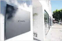  ??  ?? THE STAMPD store on South La Brea Avenue is designed with the same spareness as the clothing and home goods sold there.