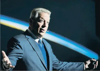  ?? AGENCJA GAZETA / REUTERS ?? Al Gore, exvicepres­idente de EE.UU. y presidente del Proyecto de Realidad Climática, en la conferenci­a