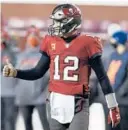  ?? DANIEL KUCIN JR/AP ?? Buccaneers’ Tom Brady in action during a playoff game against Washington on Jan. 9 in Landover, Md.