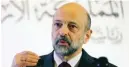  ??  ?? REUTERS Jordan’s Prime Minister Omar al-razzaz speaks to the media during a news conference in Amman.