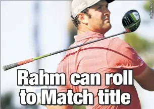  ??  ?? EMPTY HANDED: Jon Rahm loses his grip during the Players Championsh­ip, but VSiN’s Wes Reynolds tabs him as one of his best bets to win this week’s WGC-Dell Match Play. Rahm was runner-up in 2017, is in good form and has a favorable draw.