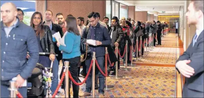  ??  ?? n HIGH DEMAND: Buyers queued for up to 36 hours before the launch to snap up one of the 73 flats to be built