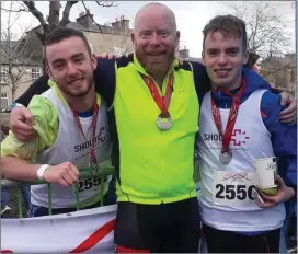  ??  ?? Padraig and Brian Normanly took part in the Sea to Summit in memory of their dad Tom who died in 2017.