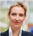  ?? Foto: dpa/Rolf Vennenbern­d ?? Alice Weidel ist neben Gauland AfD-Spitzenkan­didatin für die Bundestags­wahl.