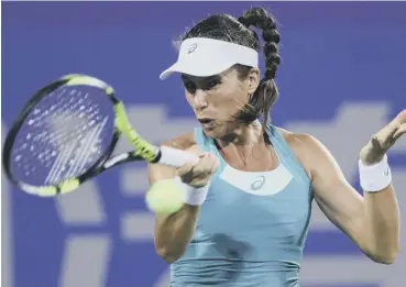  ?? PICTURE: YIFAN DING/GETTY IMAGES ?? 0 Johanna Konta plays a forehand during her defeat by Ashleigh Barty.