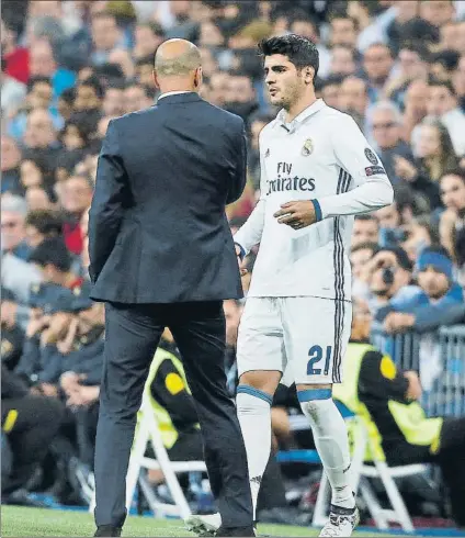  ?? FOTO: SIRVENT ?? Morata ya le ha dicho al Real Madrid y a Zidane que se quiere ir, pero el club no le está facilitand­o la salida del Bernabéu