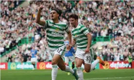  ?? Images ?? Jota celebrates scoring the opening goal for Celtic against Rangers. Photograph: Ian MacNicol/Getty