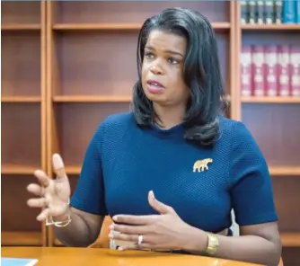  ??  ?? Cook County State’s Attorney Kim Foxx